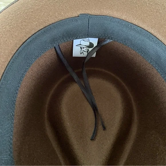 Men Women Hat Large Brown Fedora Felt Trilby Jazz Gatsby Panama Cap - Picture 10 of 10